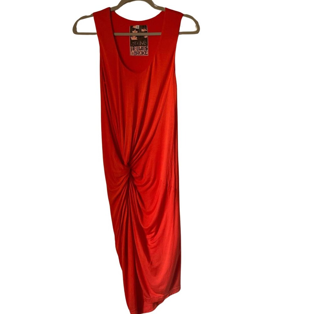 Young,  Fabulous & Broke - Orange Wrapped Dress